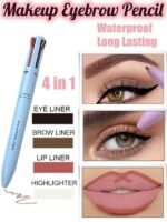 4-in-1 Waterproof Makeup Pen – Eyeliner, Eyebrow, Lip Liner & Highlighter | Long-Lasting & Easy to Use - Image 2
