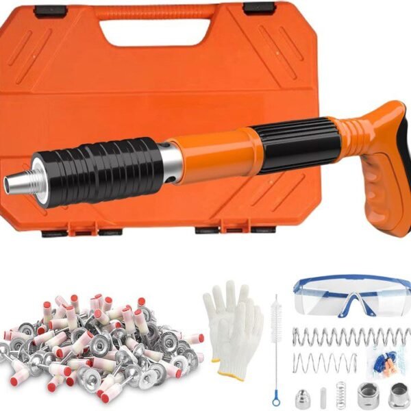 Heavy-Duty Concrete Nail Gun Kit with 10 Free Nails
