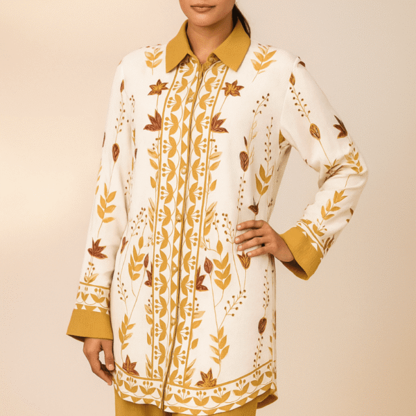 Trendy Casual 02 Pc China Cotton Co-ord Set for Women – Marble Print