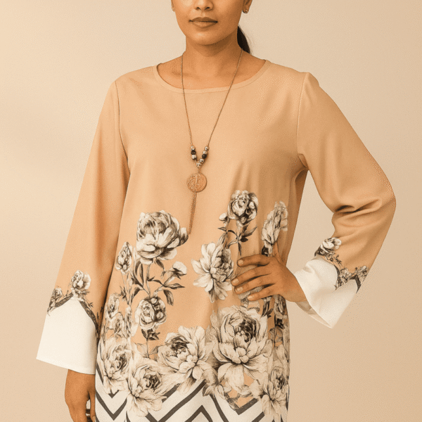 Elegant Printed Silk Shirt for Women – Casual & Formal Wear