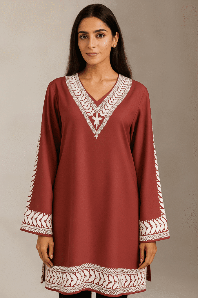 Modern Embroidered 2-Pc Co-ord Set for Women – Cotton Silk Outfit