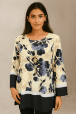 Elegant Floral Printed Co-ord Set for Women – Silk cotton fabric two-piece floral outfit