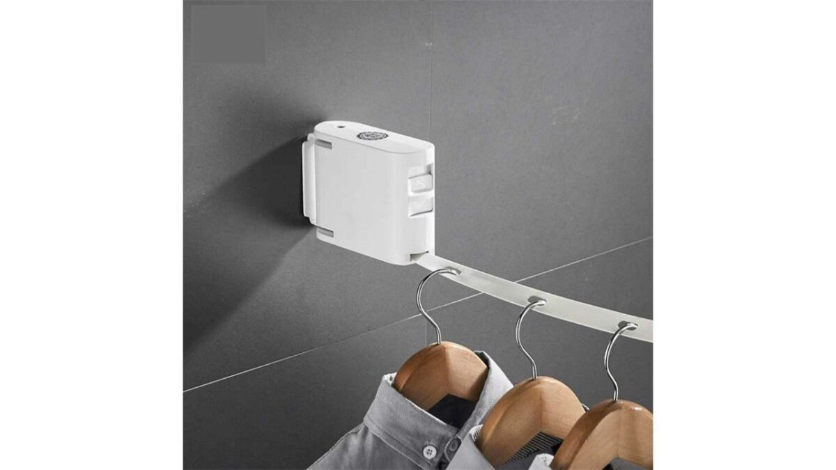 Cloth line Best Wall-Mounted Retractable Clothes Drying Rack – Heavy-Duty & Space-Saving - Image 1