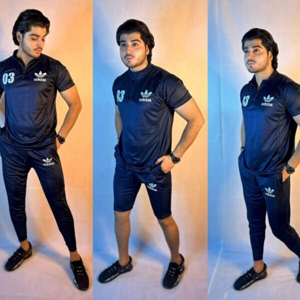 Stylish Men's Red Tracksuit Half-Zip Top – Casual & Sporty