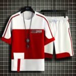 Men's Red & White Co-ord Set | Casual T-shirt & Shorts | 'Superior' Logo - Image 3