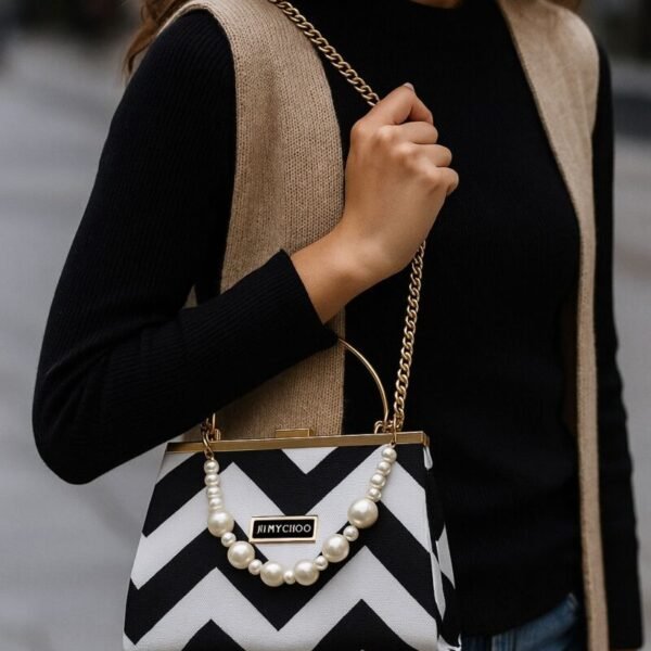 High Quality Hand Casual Clutch with Chain & Pulse Moti, stylish, durable, compact, party-ready