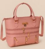 Lightweight fashion handbag featuring front 5 zips, long belt strap, and unique stylish look