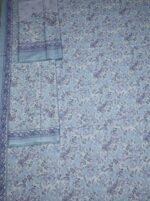 Bin Saeed Digital Printed 3-Pc Lawn Suit | Light Blue Paisley Design