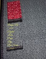 Bin Saeed Unstitched 3-Pc Lawn Suit | Black Digital Printed Design with Red Floral Dupatta