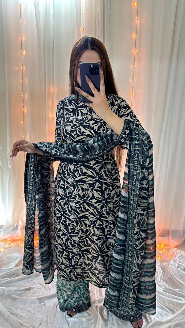 Bin Saeed Lawn 3-Piece Unstitched Bin Saeed Lawn 3-Piece Unstitched White Printed Suit Front View