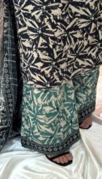 Bin Saeed Lawn 3-Piece Unstitched Suit | White Printed Lawn Fabric with Geometric & Abstract Motifs - Image 3