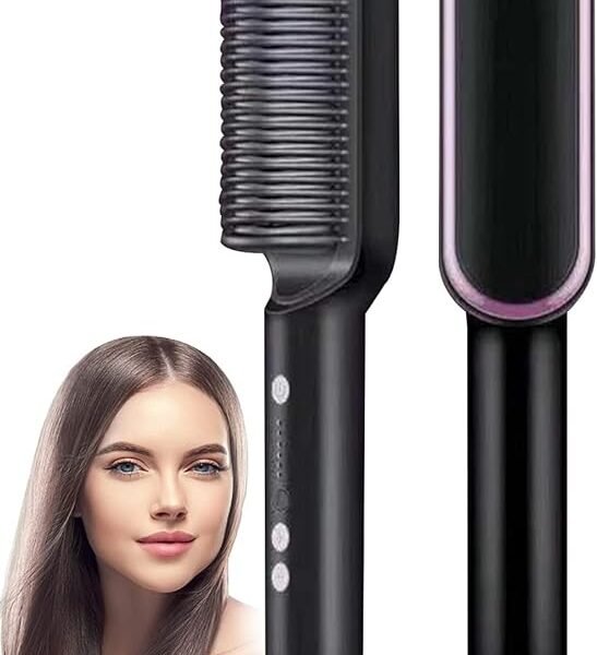 HQT-909B Electric Hair Straightening & Curling Comb