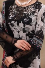 “Elegant Sequence Embroidery Lawn Shirt with Chiffon Dupatta & Trouser – 5 Best Summer Styles 2025 - Image 8