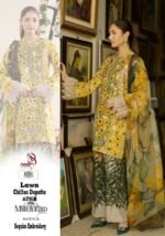 Yellow Lawn Suit 3Pc Unstitched with Chiffon Dupatta & Sequence Embroidery – Summer Collection 2025 ✅ Product Tags (comma format):