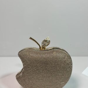 Apple Shape Evening Clutch for Women Glamorous Party Wedding Handbag