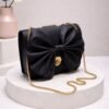 Bow Design Handbag for Women Elegant Party Wear Shoulder Bag with Gold Chain Strap