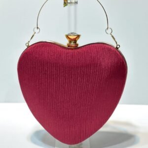 Heart Shape Clutch for Women Bridal Wedding Party Handbag