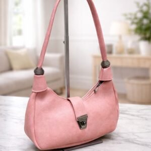 Trendy Shoulder Bag for Women Premium Faux Leather Handbag with Stylish Silver Clasp