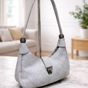 Trendy Shoulder Bag for Women Premium Faux Leather Handbag with Stylish Silver Clasp