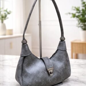 Trendy Shoulder Bag for Women Premium Faux Leather Handbag with Stylish Silver Clasp