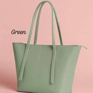 Faux Leather Tote Bag for Women Green Large Capacity Shoulder Bag