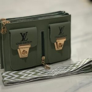 Women crossbody bag with dual front pockets and multi compartments