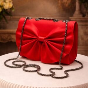 bow clutch bag for women with chain strap stylish party purse