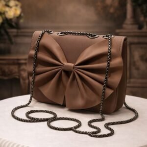 bow clutch bag for women with chain strap stylish party purse
