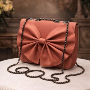 bow clutch bag for women with chain strap stylish party purse