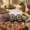 traditional kashmiri jhumka earrings for women gold plated ethnic filigree earrings with beaded drops