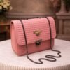 quilted shoulder bag for women with chain strap and lock stylish crossbody sling handbag