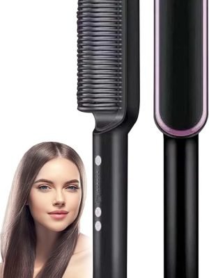 HQT-909B Electric Hair Straightening & Curling Comb