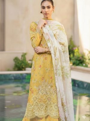 Luxury Lawn 3-Piece Unstitched Suit with Digital Printed Shirt